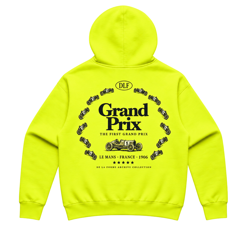De La Forme Grand Prix Where Racing Began Stencil Safety Hood (Vegan-Friendly)