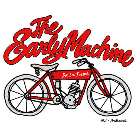 De La Forme 1901 Early Motorcycle Graphic Tee