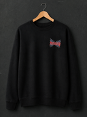 De La Forme Mephisto Bat Wing Embroidered Crewneck Sweatshirt
