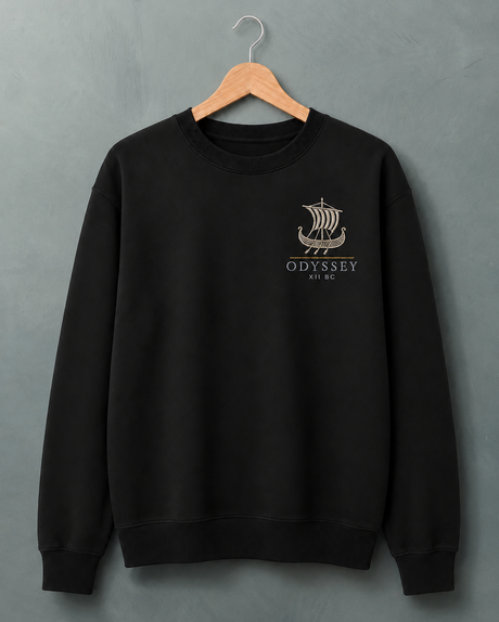 De La Forme Odyssey Ship Embroidered Crewneck Sweatshirt