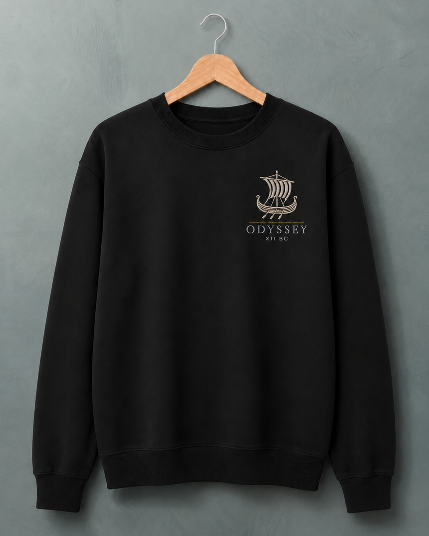 De La Forme Odyssey Ship Embroidered Crewneck Sweatshirt