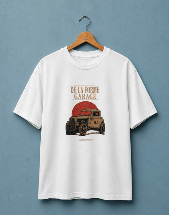De La Forme Garage Vintage Hot Rod Graphic T-Shirt