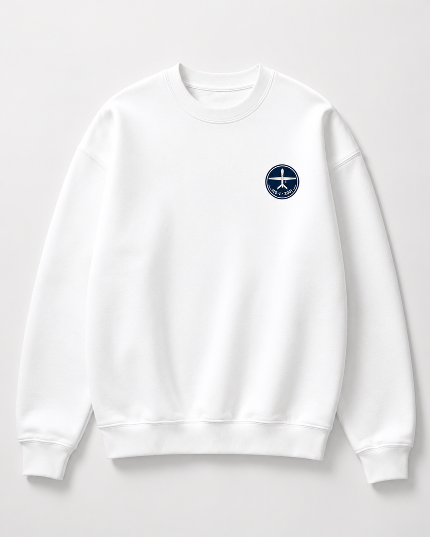 De La Forme MQ-1 Predator Embroidered & Graphic Crewneck