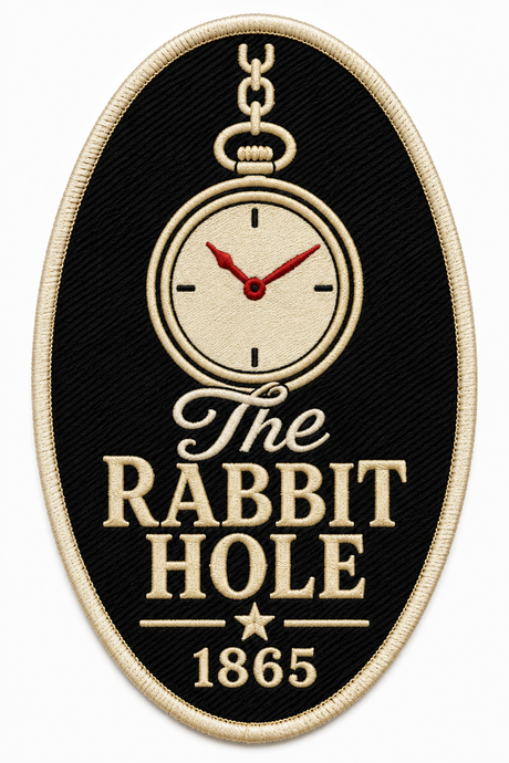 De La Forme The Rabbit Hole Embroidered Patch Tee
