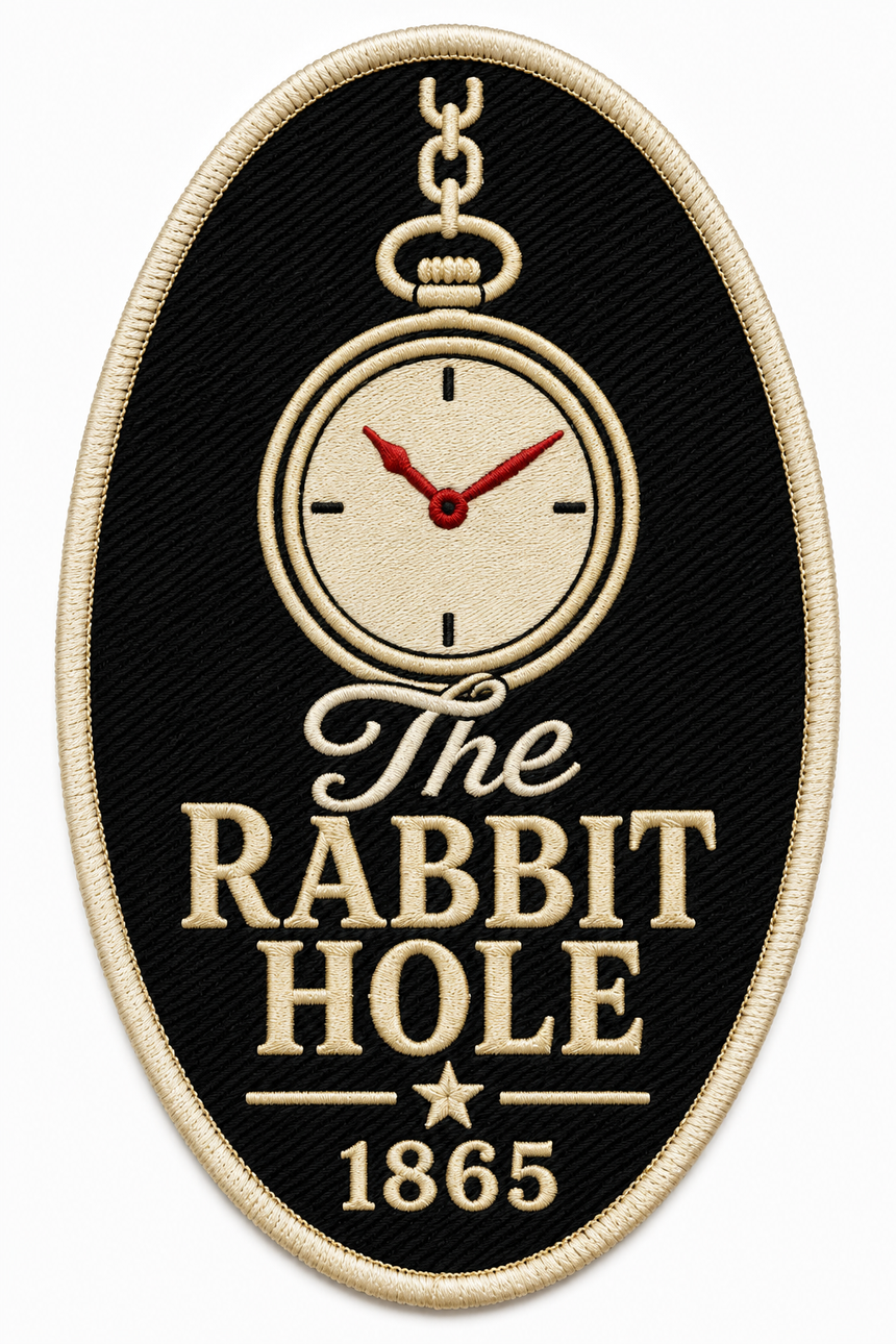 De La Forme The Rabbit Hole Embroidered Patch Tee