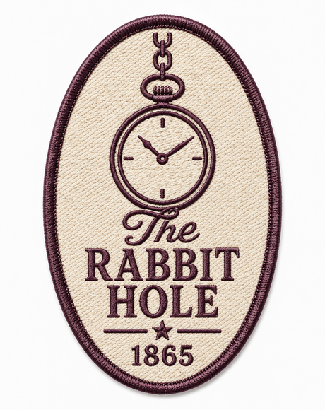 De La Forme The Rabbit Hole Embroidered Patch Tee