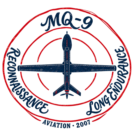 De La Forme MQ-9 Reaper Embroidered & Graphic Crewneck