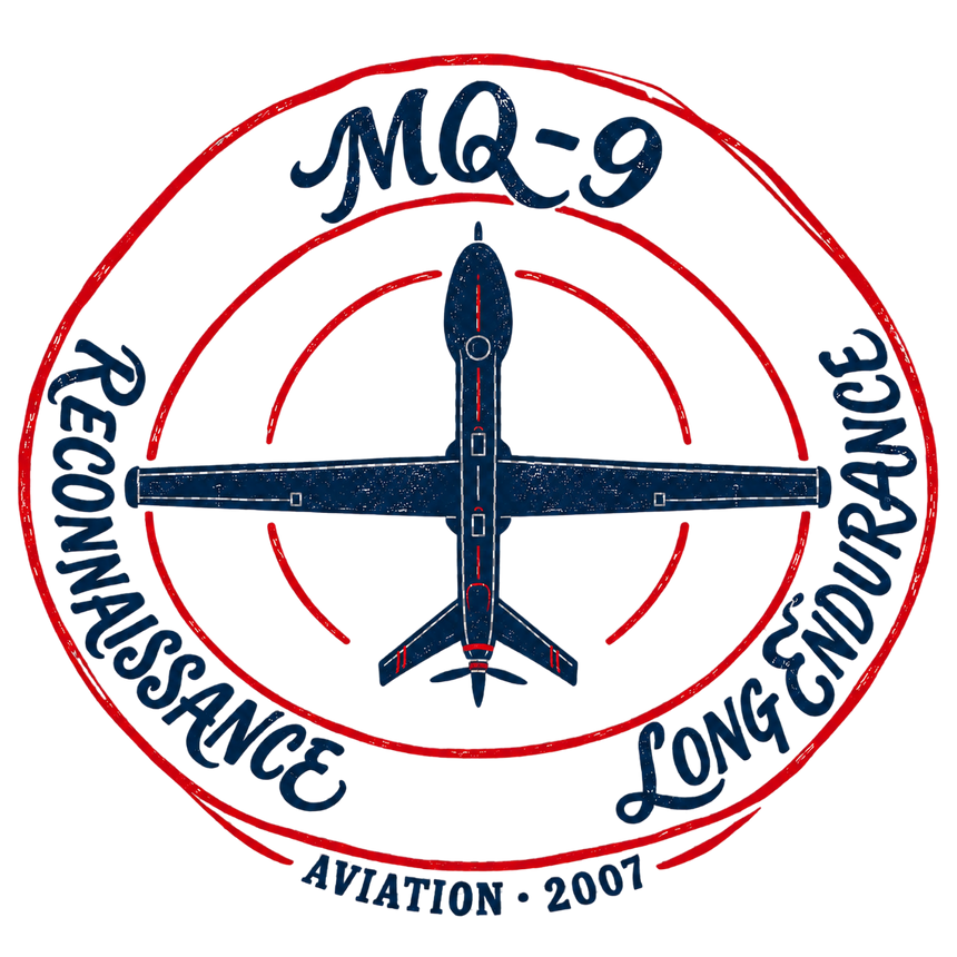 De La Forme MQ-9 Reaper Embroidered & Graphic Crewneck