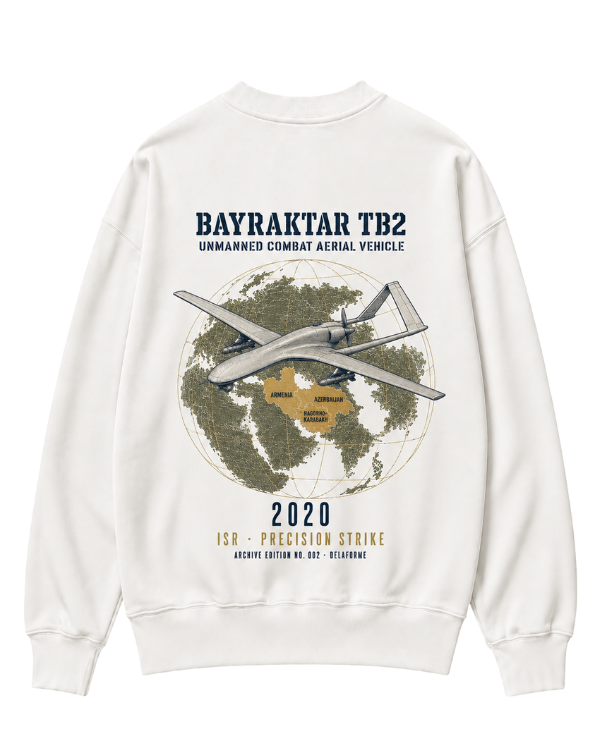 De La Forme Bayraktar TB2 Embroidered & Graphic Crewneck