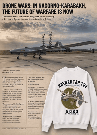 De La Forme Bayraktar TB2 Embroidered & Graphic Crewneck