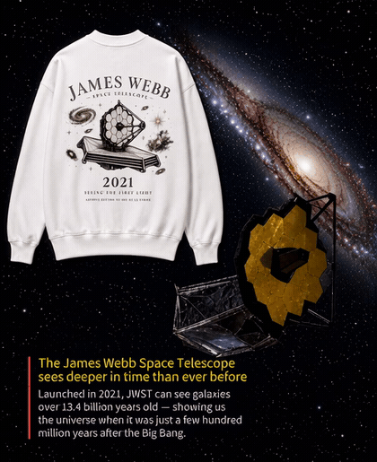De La Forme James Webb Embroidered & Graphic Crewneck